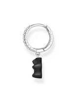 Thomas Sabo CR726-052-11 Silberne Einzel-Creole Mit Schwarzem GoldbäRen AnhäN...