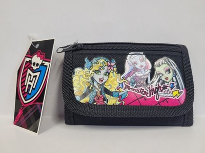 Kids Tri-Fold Mini Wallet - Monster High Black Coin Purse Bag NEW Girls