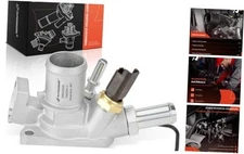 Engine Coolant Thermostat Housing Assembly with Sensor Compatible with Dodge