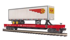 MTH 20-95216 MKT MISSOURI KANSAS TEXAS Flat Car W/ 40’ Trailer O Scale TCA 2016