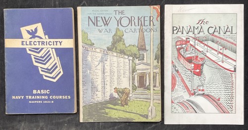 Cursos de Entrenamiento Básico de la Marina y Dibujos Animados de Guerra de los New Yorker y Canal de Panamá Stk#36@201 - Imagen 1 de 21