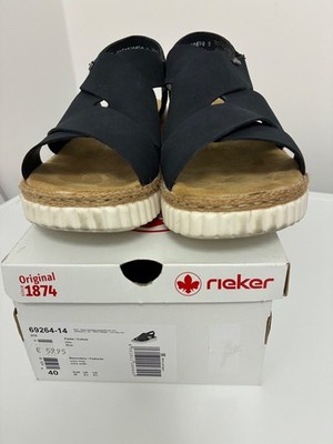 Da. Sandalette v.  '' RIEKER  Antistress ''    Gr. 40    extra Weit        Blau