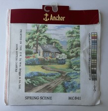 Anchor Cottage Tapestry Canvas Spring Scene #MC841 - Floral Needlecraft