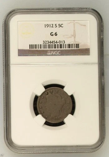 1912 S Liberty Nickel NGC G-6
