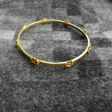 Julie Vos Floral 24K Gold Plate Bangle Bracelet Size M BRAND NEW