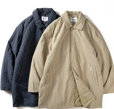 Mens Mid Long Cotton Padded Coat Overcoat Jackets Japanese Style Outwears Winter