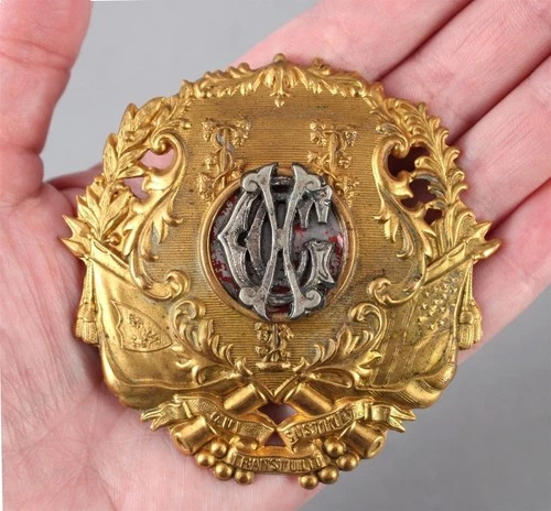 RARE Antique mid-19thC CW, Connecticut Governor’s Horse Guard, Shako Plate, NR