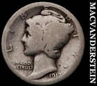1917 Silver Mercury Dime - Scarce  Better Date  No Reserve  #i1825