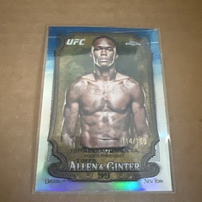 2026 Topps Chrome UFC Israel Adesanya Allen & Ginter Blue Refractor /150 #AG-10