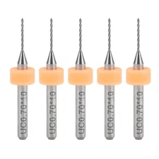 0.7mm Tungsten Carbide CNC Engraving Print Circuit Board PCB Drill Bits 5 Pcs