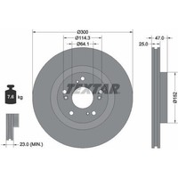 2X Textar 92177903 Bremsscheibe FüR Honda CR V RD