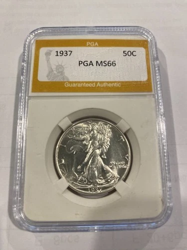 1937 Walking Liberty Half Dollar MS66