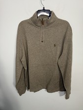 New With Tags Ralph Lauren men's polo French Rib 1/4 zip sweater Size XL