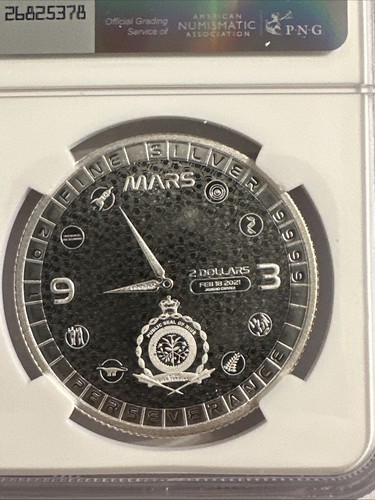 2021 Niue 1 oz Silver $2 Perseverance Mars Rover .9999 Fine Silver NGC PL 70 1/2 - Picture 6 of 6