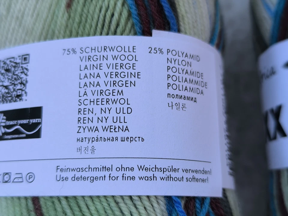 Three skein Lang socks yarns for hand knitting 100 g, Italy - Image 4 of 4