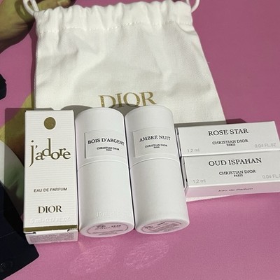 Dior Parfum Set   Duftkollektion mit 5 Miniaturen & Dior Beutel