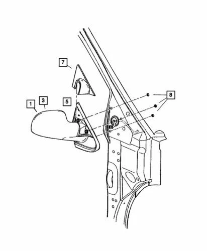 Genuine Mopar 2001-2007 Dodge Grand Caravan Electric Rear View Mirror 4894405AF - Image 4 of 4