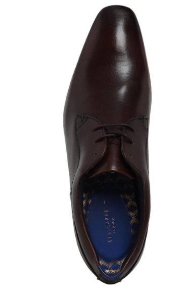 Ted Baker Tifir Mens Brown Leather Lace-Up Smart Shoes
