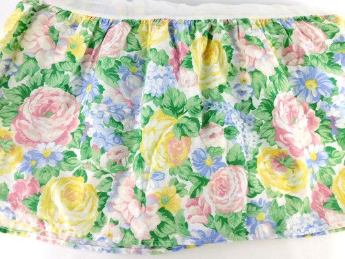 Westpoint Stevens Floral Bed Skirt Spring Colorful King Dust Ruffle Vintage