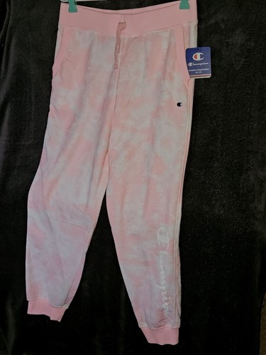 New Champion Joggers Girl XL Candy Pink Tie-Dye Sweat Pants Youth Girls Joggers - Picture 2 of 6