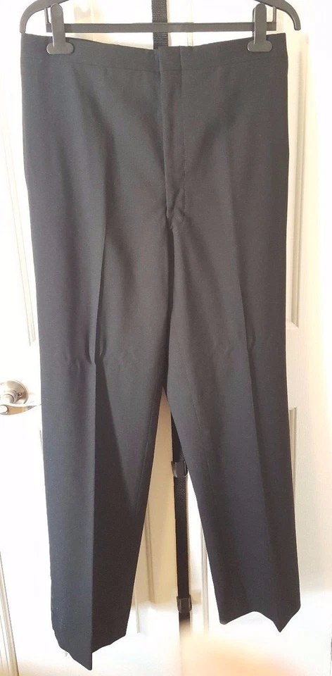 Lord West Men's Black Tux Ribbed Satin Lapel Side Stripe Prom Sz 44 XL  - Image 4 of 4