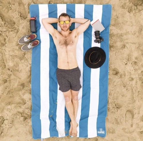 Wise Owl Outfitters Mikrofaser Strandtuch und Yoga Handtuch, 7 Fuß x 4 Fuß - blau - - Bild 5 von 5