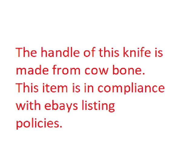 Frost Cutlery Fixed Knife 4.75" Stainless Full Blade White Smooth Bone Handle - Image 2 of 2