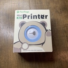 PeriPage Blue Mini Printer A6 Wireless Portable Thermal Bluetooth Open Box