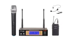 GTD Audio 2Ch UHF  Handheld Lavaliere Wireless Microphone Mic System  NEW 35HL 