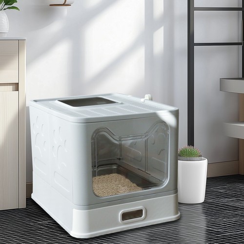 XXL Stainless Steel Cat Litter Box with Lid Anti-Urine Leakage, Easy Cleaning - Picture 6 of 12