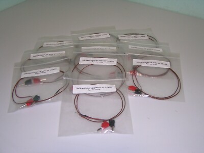 Lot of 10 New thermocouples with 30'' leads part 15702