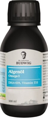 Dr. Budwig Omega-3 Algenöl pur 100ml - Rein Pflanzlich, DHA & EPA aus Mikroalge