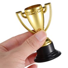 24pcs Golden Award Trophy Plastic Reward Prizes Decor Kindergarten Kids Gift