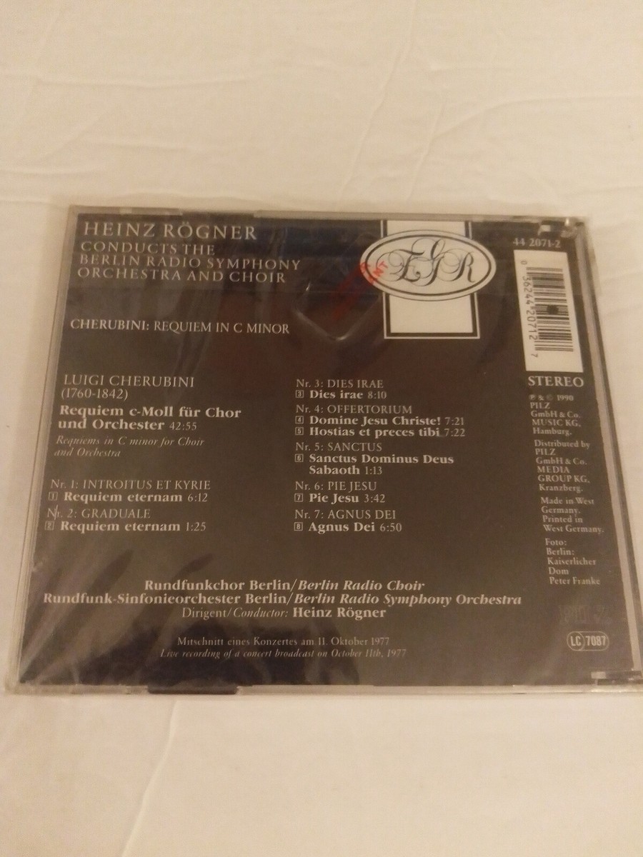 East German Revolution Cherubini Requiem in C Minor Audio CD 1990