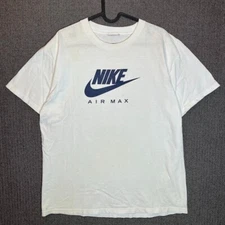 Nike Air Max Tshirt Men's No Tag White Graphic Print Swoosh Retro Y2k Sports 