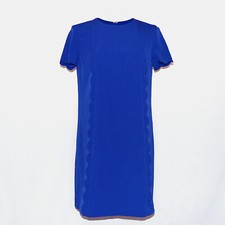 Tahari Arthur S Levine Shift  Knee length Blue 60's Retro Twiggy  Dress Sz 6