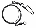 10pk Black Wire Fishing Line Leaders - 42", 80lb, Coastlock Snap Terminal Tackle