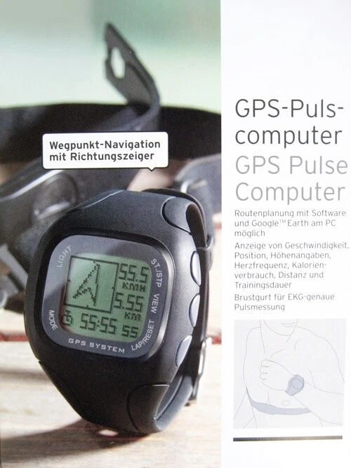 GPS-Pulscomputer Wegpunktnavigation Brustgurt für EKG-genaue Pulsmessung Sport
