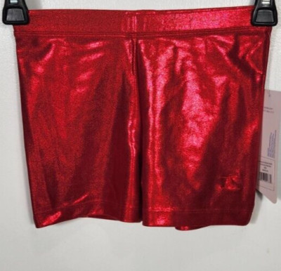 Danskin Girls Size Medium (8-10) Red Gymnastics Basics Shorts NWT