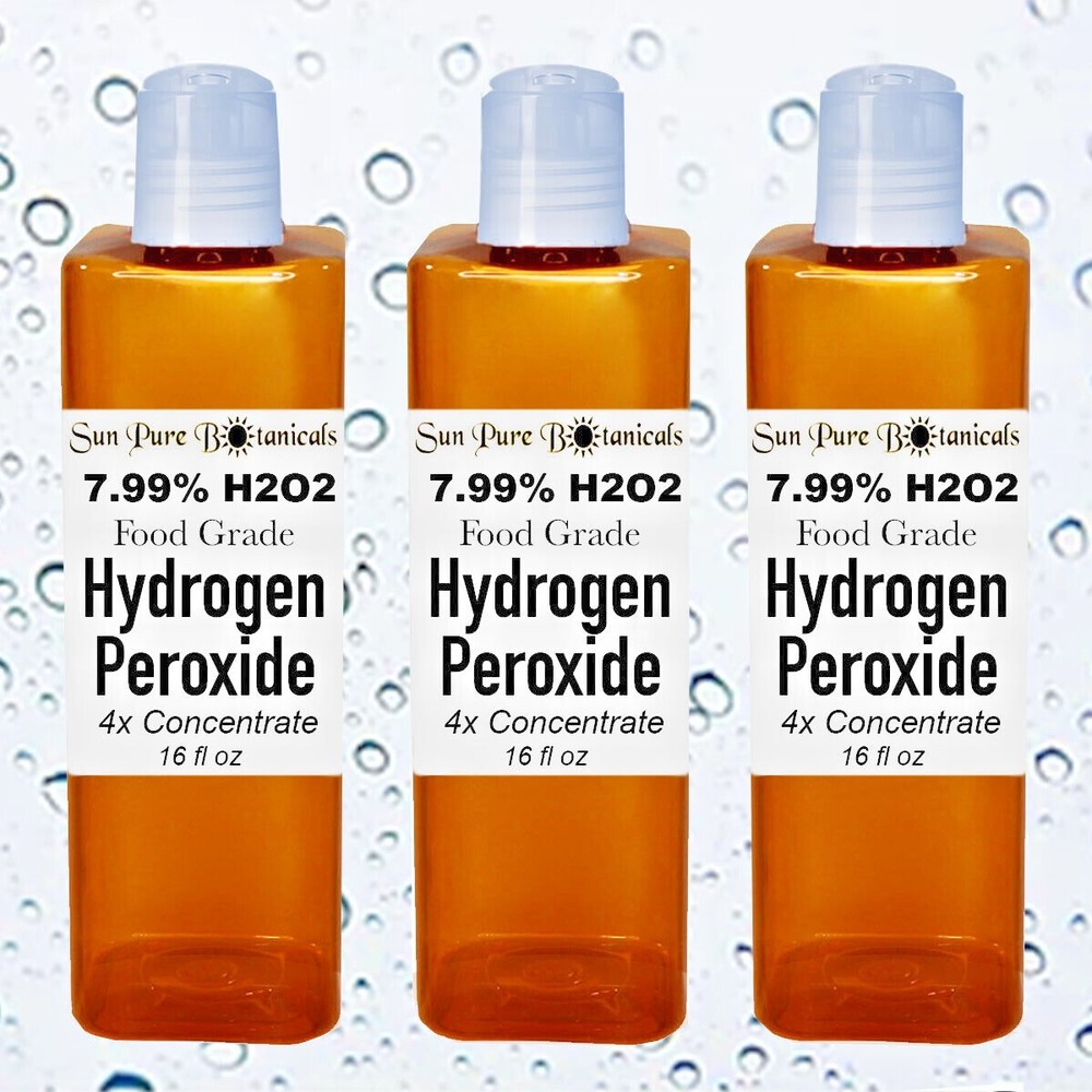Hydrogen Peroxide H2O2 - Pure 35% Food Grade (Diluted to 7.99% and 6%)