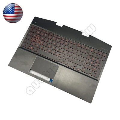New Palmrest w/ Backlit Keyboard Touchpad For HP Omen 15-DH 15.6 Red Keys