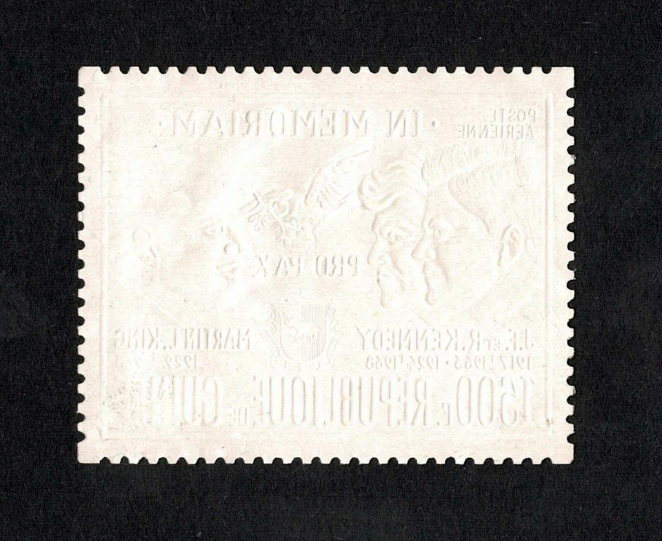 Sello de oro République de Guinée 1500F Pro PAX Memoriam  Foto 2 de 2