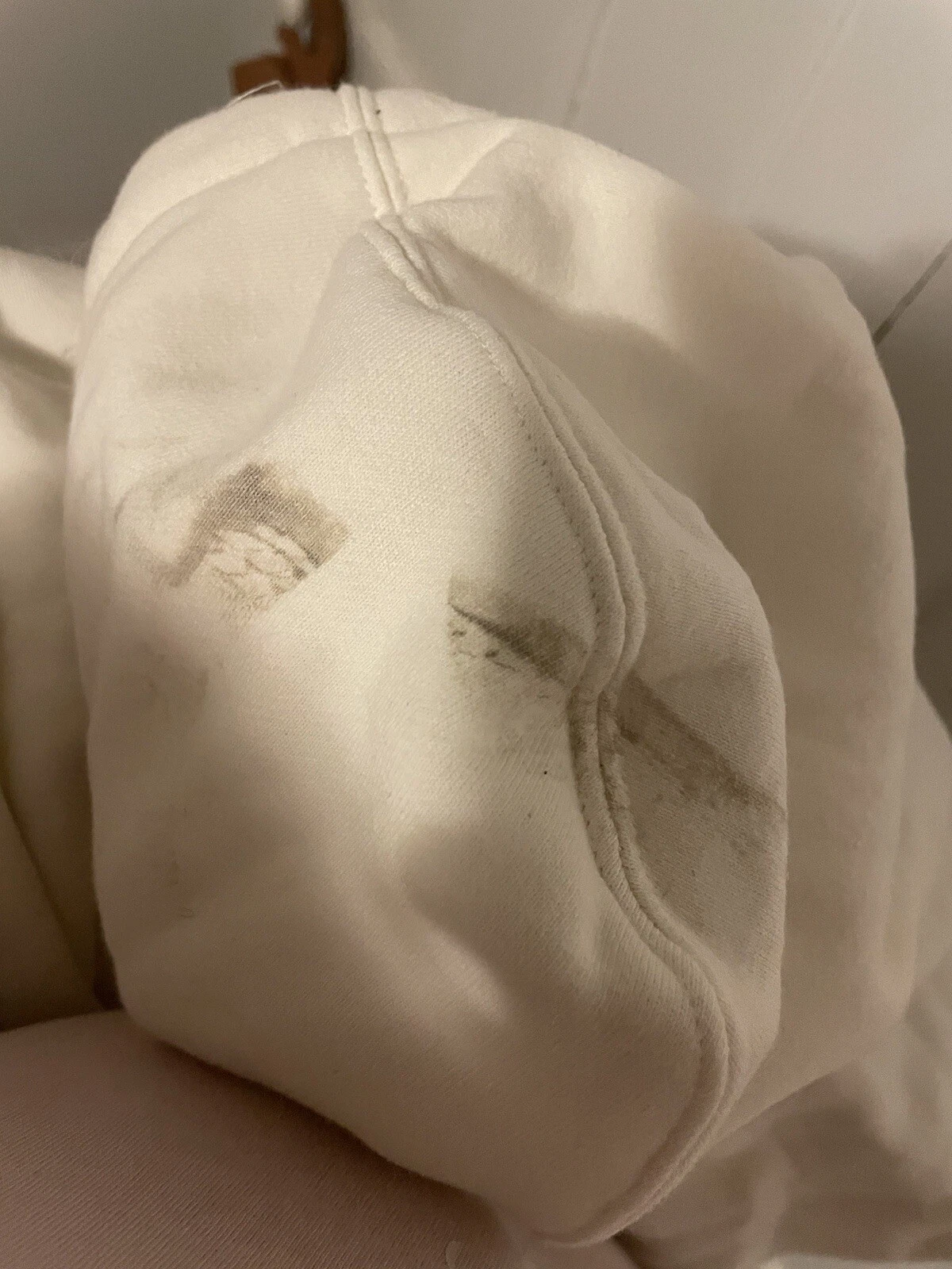 OFF WHITE Felpa con cappuccio One Step Closer Large Bianco Viola Ricamata Hardcore Punk