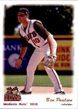2010 Modesto Nuts Grandstand #17 Ben Paulsen Plymouth Georgia GA Baseball Card