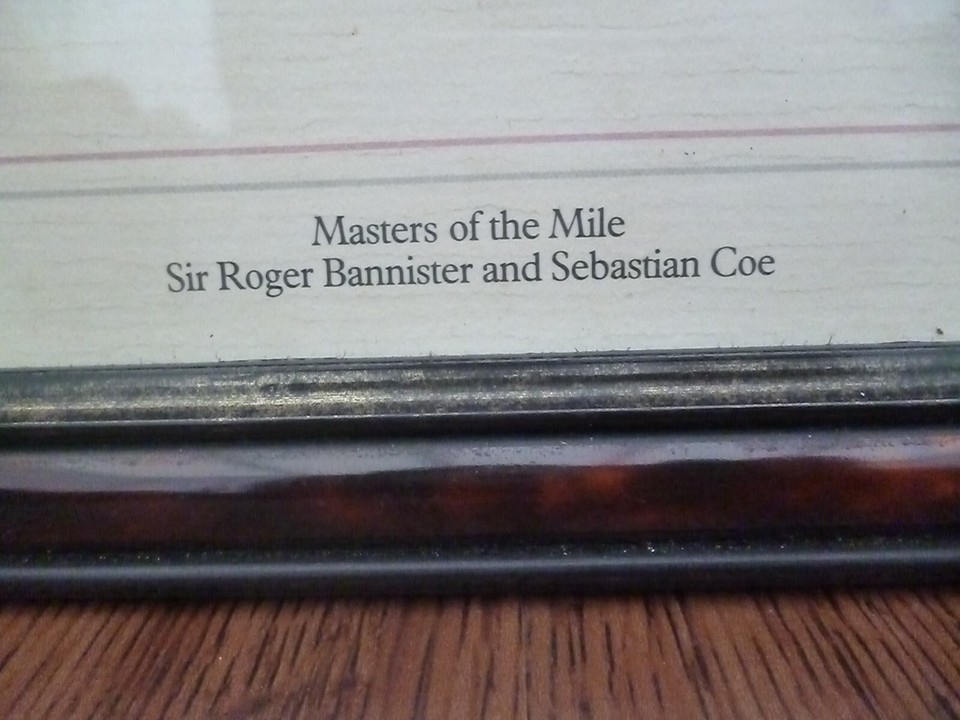 Athletics Running Print Seb Coe &amp; Sir Roger Bannister "Masters of the ...