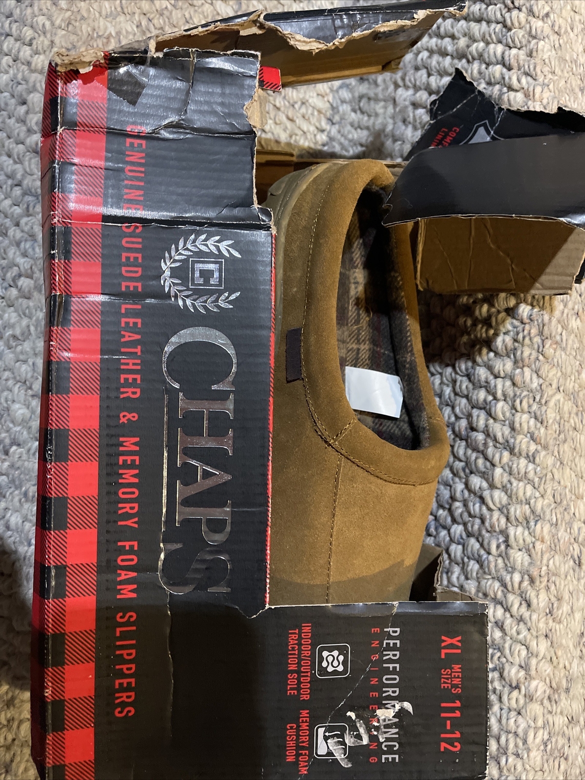 Chaps Mens Slippers Sz. 1112 XLarge eBay