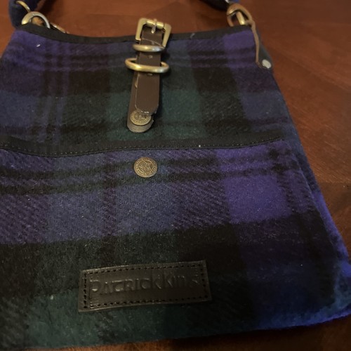 Patrick King Woolen Company Wool Crossbody Purse Merino Wool Scottish Tartan - Picture 3 of 9