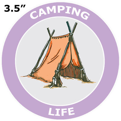 Camping Life - Tent - Car Truck Window Bumper Graphic Sticker Decal Souvenir