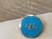 Westward Whiskey lapel pin. Distillery advertising, Portland, OR ~M1~