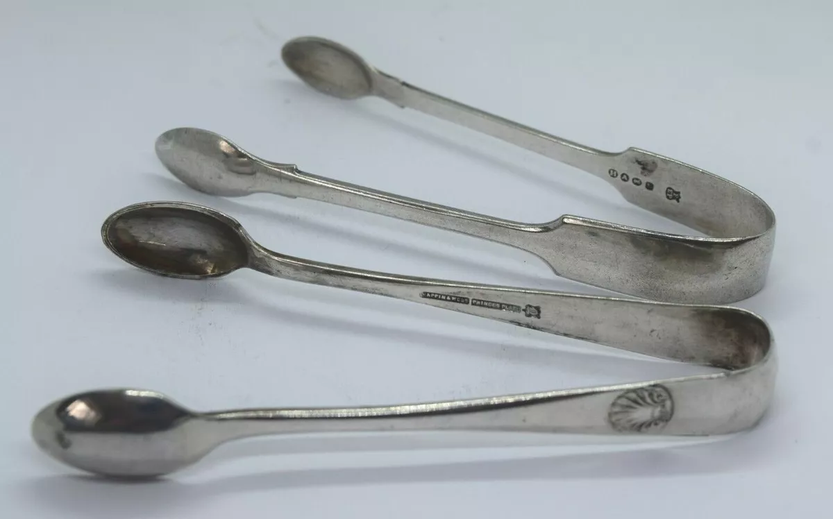2 Vintage Silver Plated Sugar Songs EPNS Silver